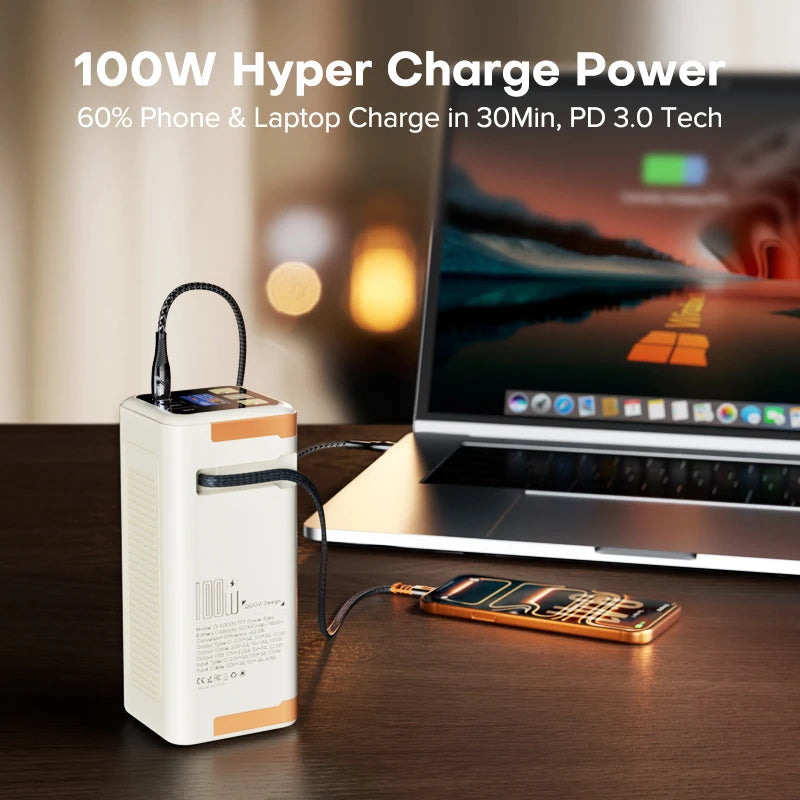 QOOVI 50000mAh 100W Fast Charging Power Station