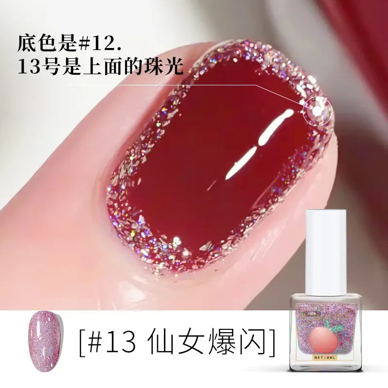 Water-Based Peelable Nail Polish - Fast Drying, Odorless, No UV Lamp Needed