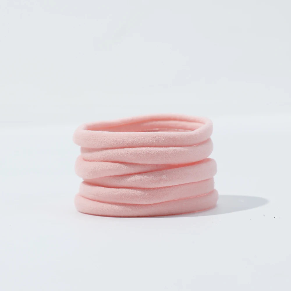 20PCS Baby Girl Soft Nylon Headbands Stretchy Traceless Hair Accessories