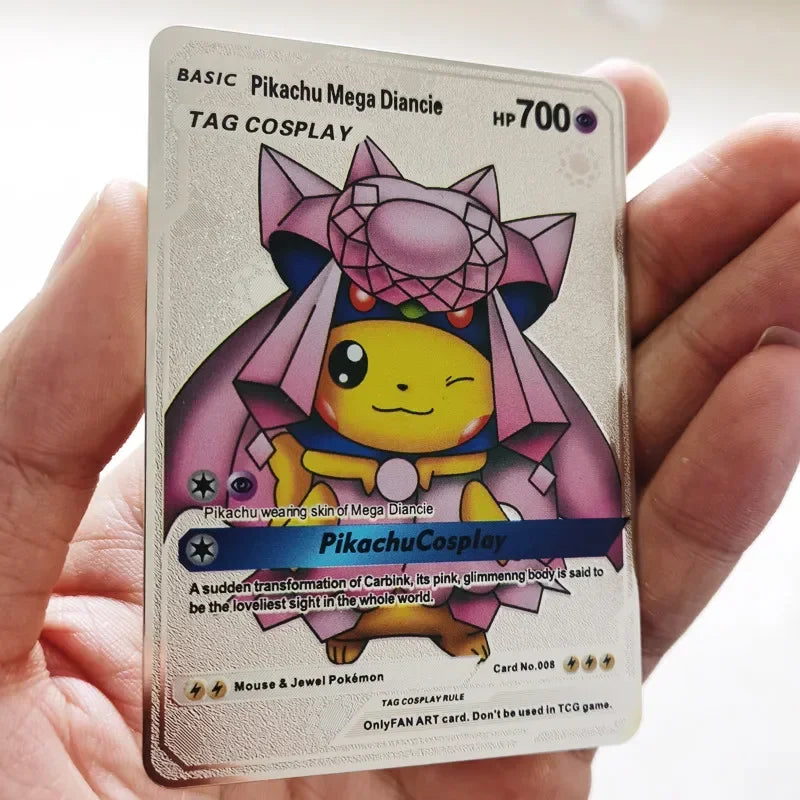 Spanish Pokemon Gold Metal Cards – Mewtwo, Pikachu GX & Charizard VMAX Set