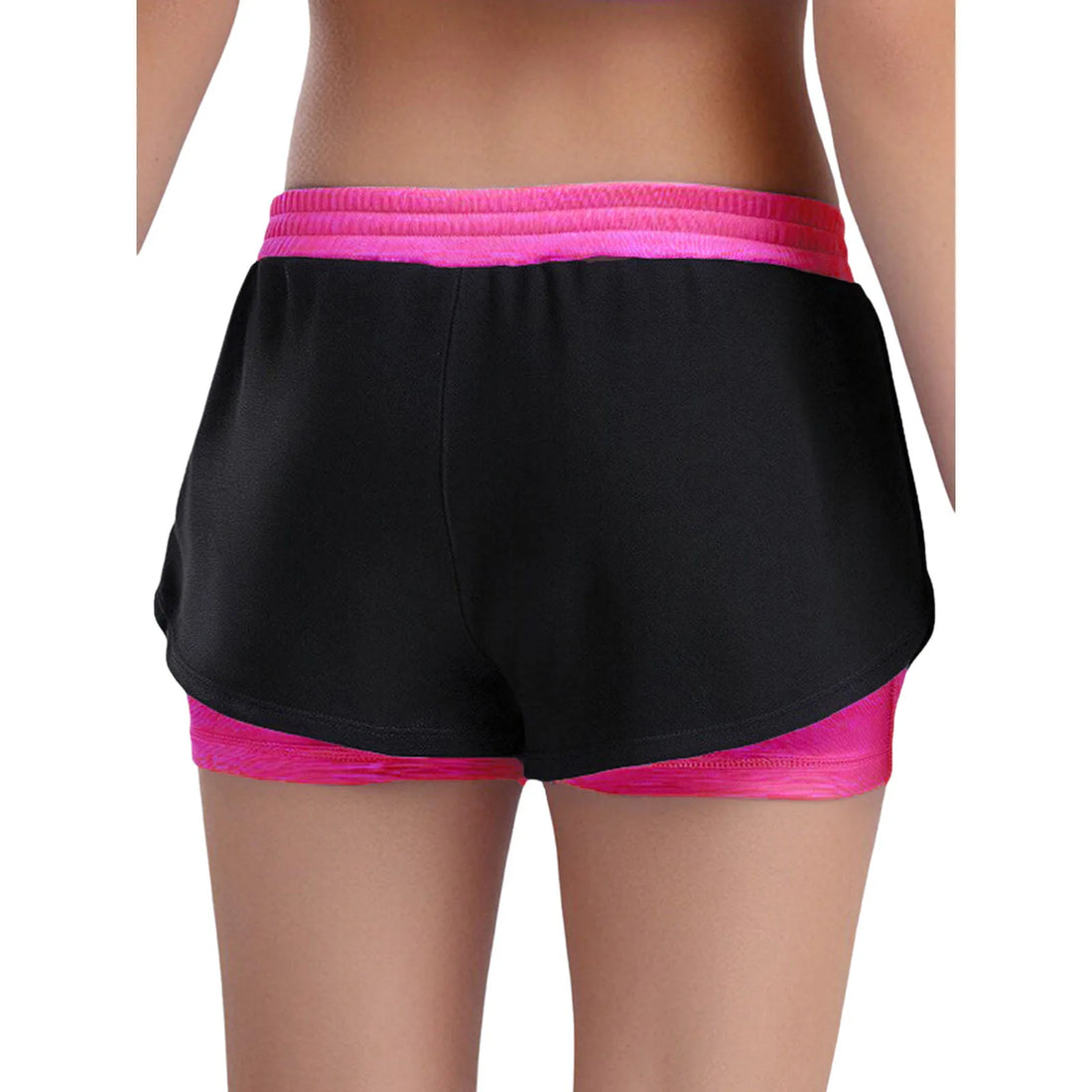 Girls Athletic Shorts - Double-Layer Sports Shorts for Yoga, Running & Workout (Ages 4-14)