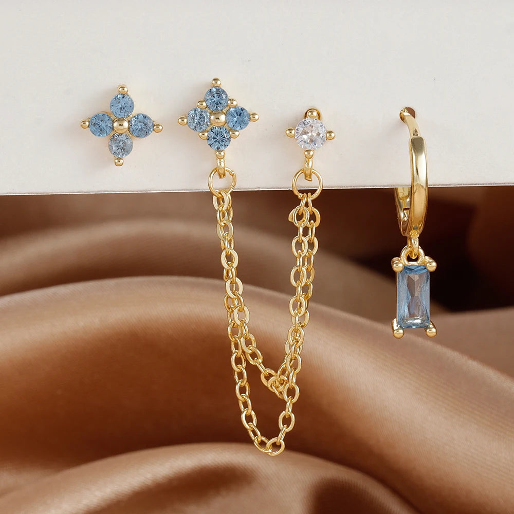 Stainless Steel Constellation Earrings Set – Cartilage Piercing Jewelry