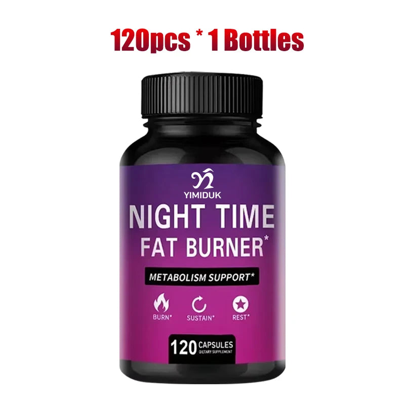 Night Time Fat Burner with Melatonin - Sleep Support & Metabolism Booster