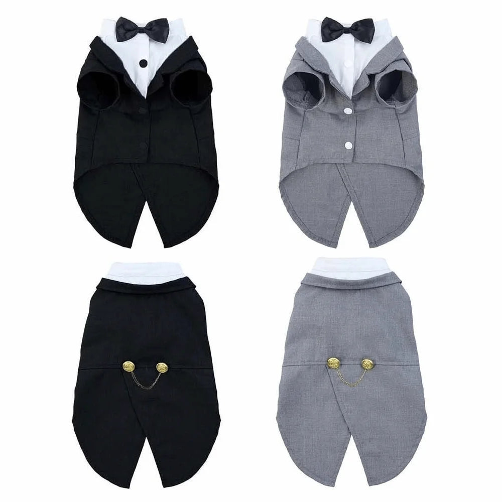 Cat Formal Vest with Bow Tie – Wedding & Birthday Tuxedo Outfit