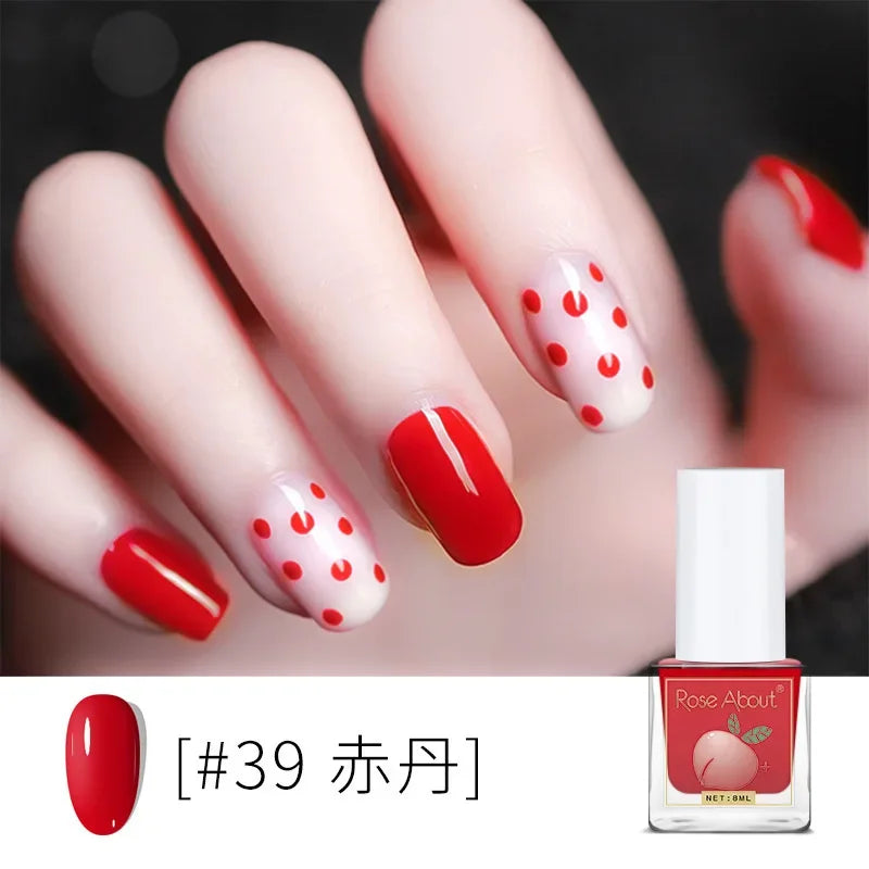 Water-Based Peelable Nail Polish - Fast Drying, Odorless, No UV Lamp Needed