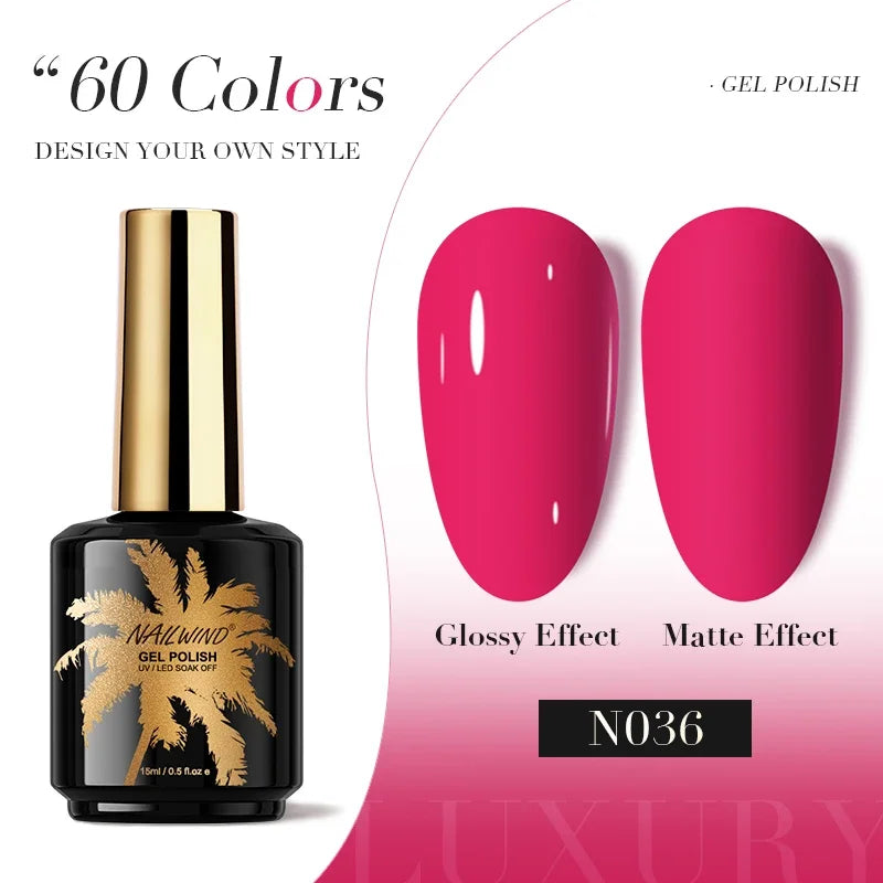 ROSALIND Gel Nail Polish 8ml - Semi-Permanent UV Gel, Solid Color, Salon Quality