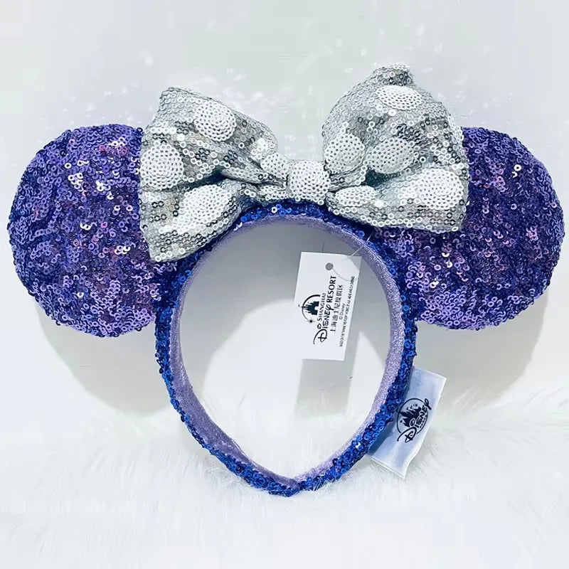Disney Mickey Ears Headband – Minnie Sequin Party Hairband for Women & Girls