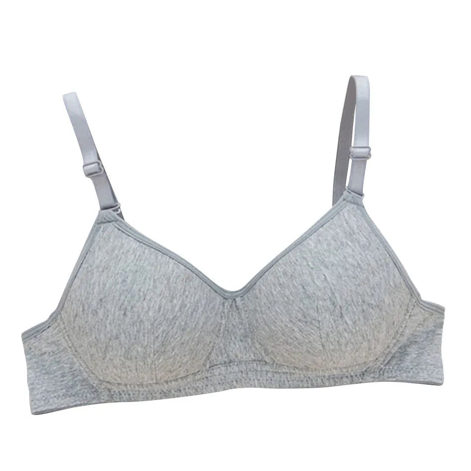 Girls Developmental Underwear Pure Cotton Without Steel Ring Detachable Shoulder Strap Girls Bra Soft and Comfortable Bra