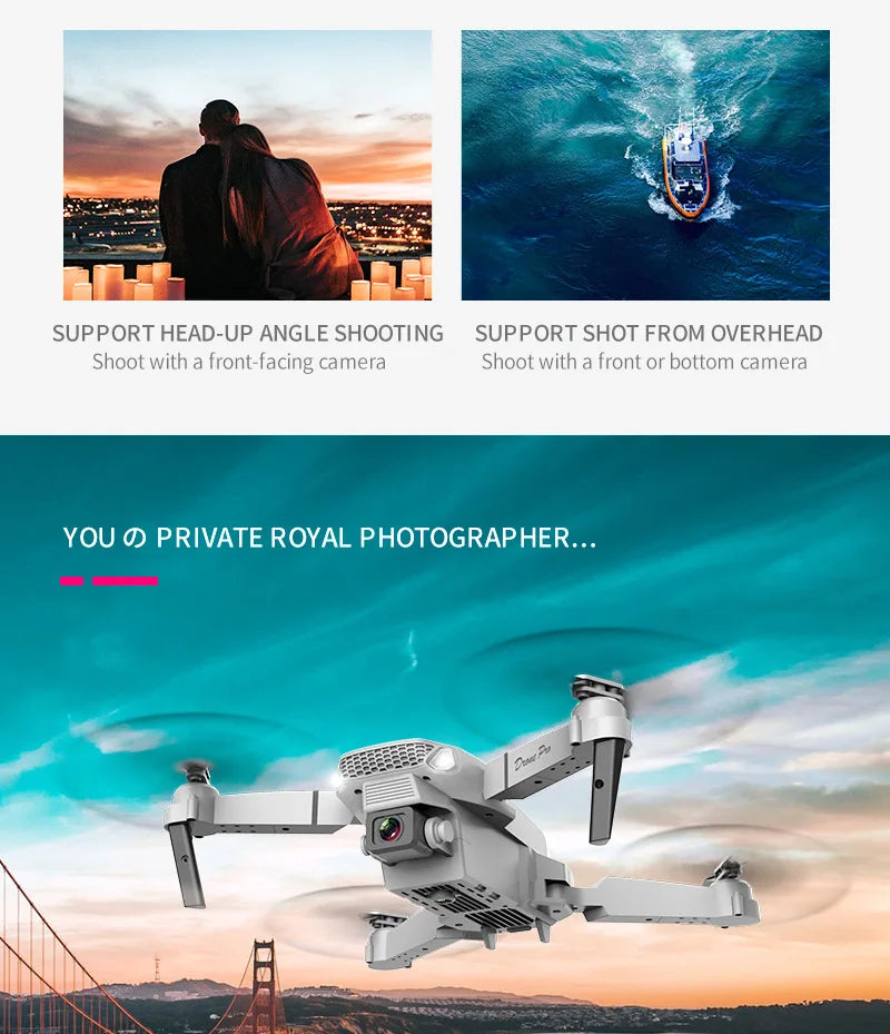 E88 Plus GPS Drone with 8K Dual Camera - 27 Min Flight, Obstacle Avoidance, 1000m Range