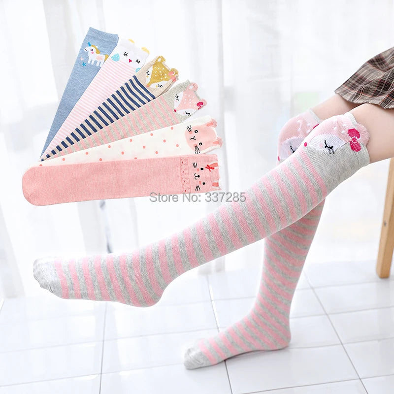 Cute Cartoon Kids Socks Animal Pattern Crew