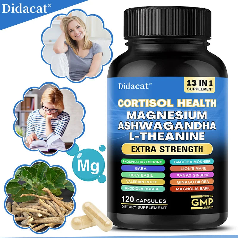13-in-1 Cortisol Support Supplement with Magnesium & Ashwagandha