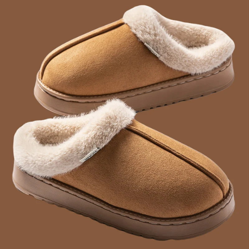 Women's Winter Slippers - Non-Slip Plush Fleece Lined Indoor House Shoes with Soft Sole