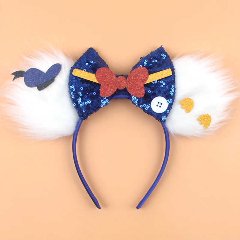 Disney Colorful Sequins Bow Headband – Rainbow Hair Accessory for Girls & Disney Fans