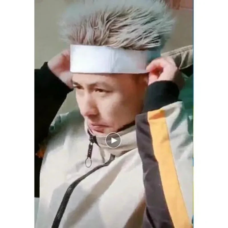Cosplay Wig Cap - Adjustable Hip-Hop Cartoon Hair Hat for Role-Playing & Performance