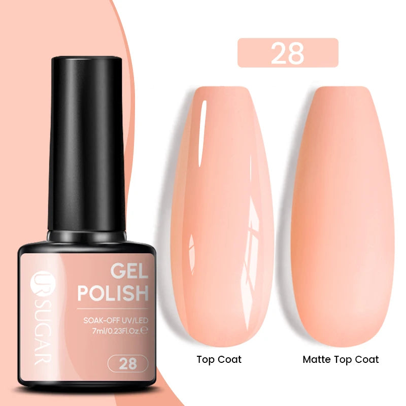 Glitter Gel Nail Polish – Semi-Permanent UV LED Gel with Sparkling Shimmer Finish
