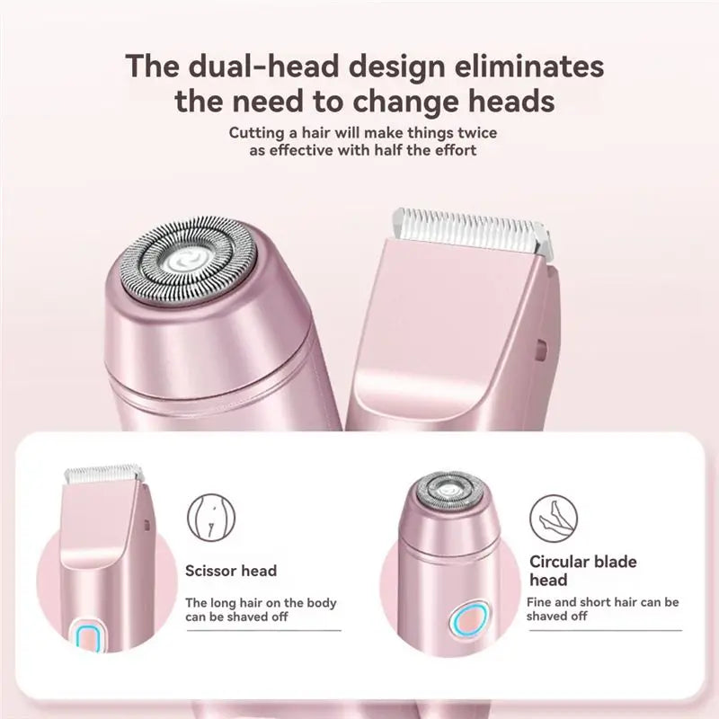 2-in-1 Waterproof Women's Bikini Trimmer & Body Shaver - Wet & Dry Use