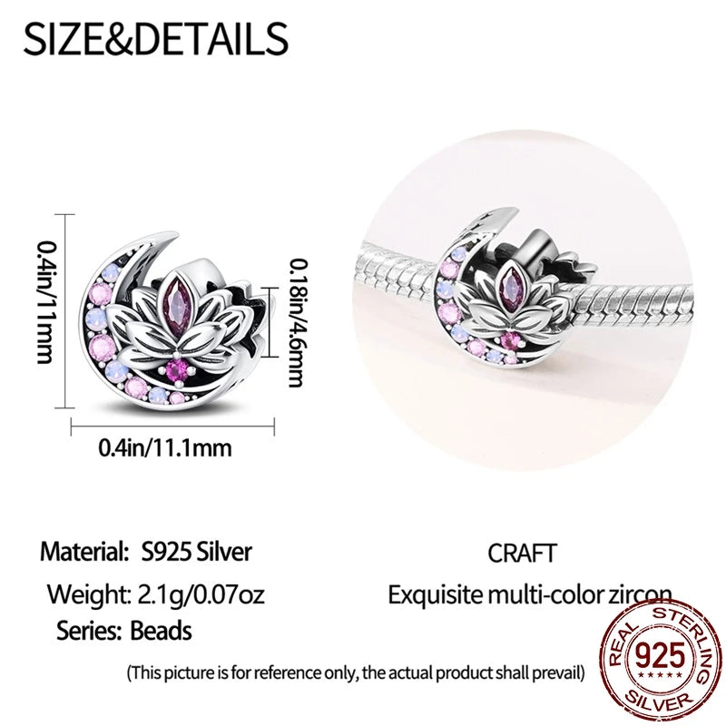 925 Sterling Silver Charm Bead with Zircon - Compatible Bracelet Charm