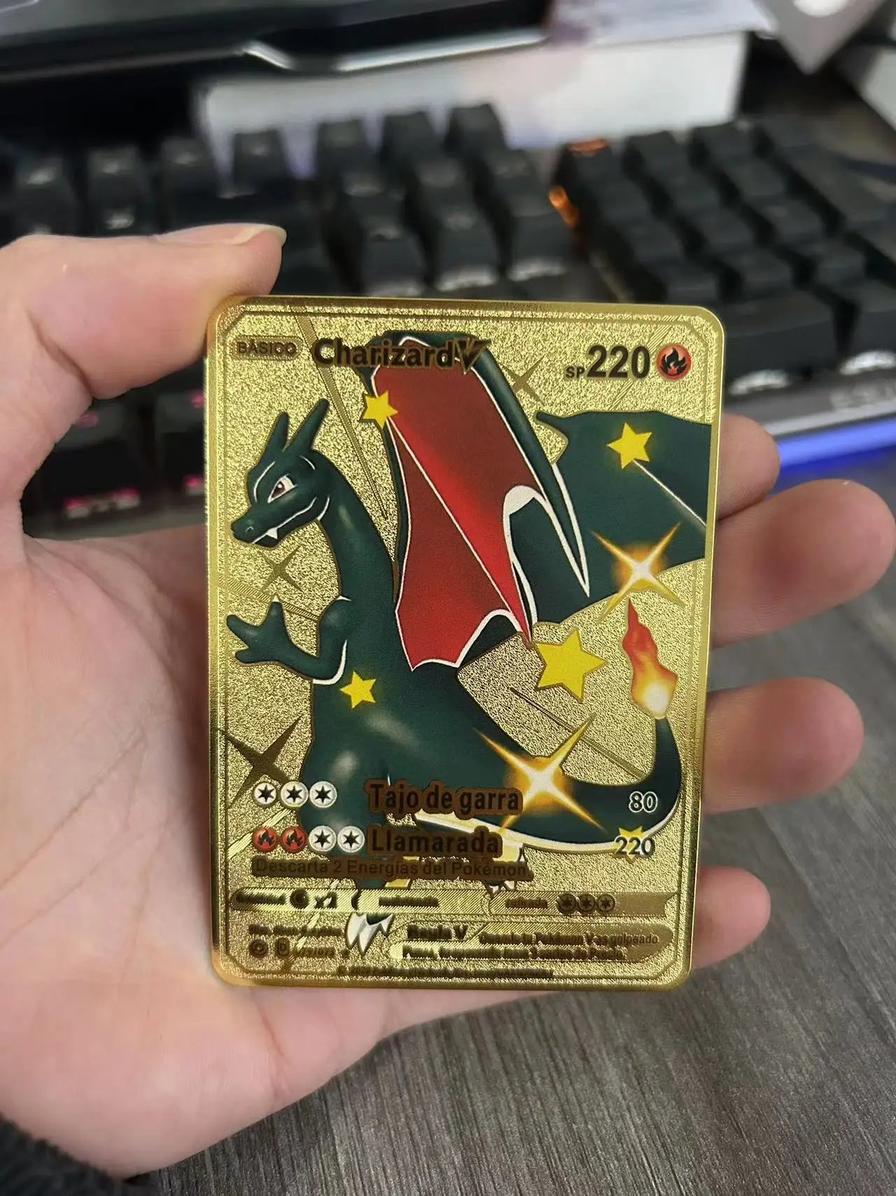 Spanish Pokemon Metal Cards – Mewtwo, Pikachu GX & Charizard VMAX Set