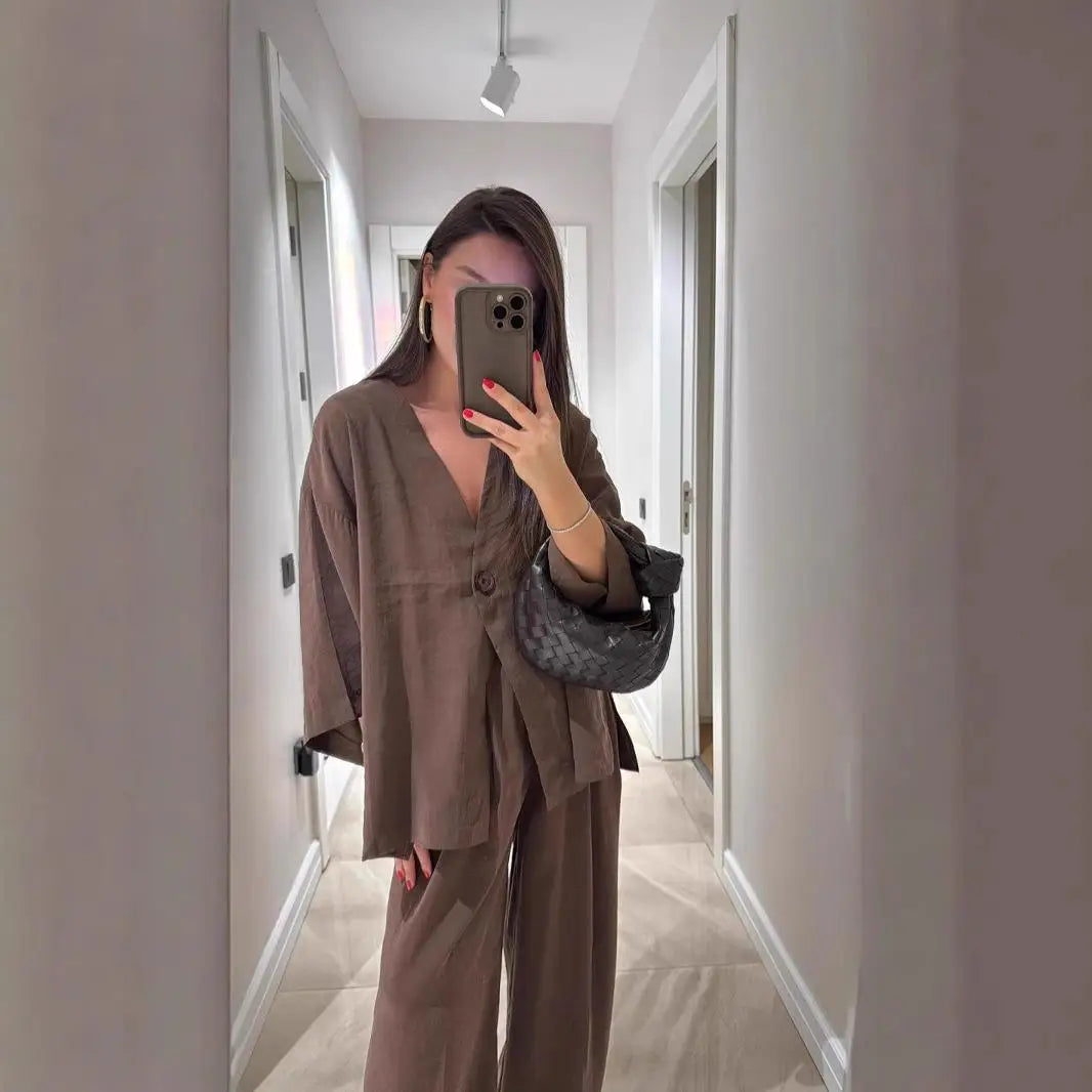 2026 Women’s Double-Breasted Suit Set – Spring/Summer