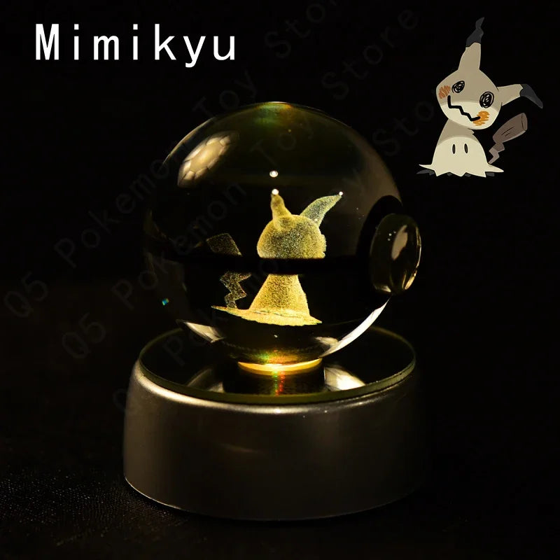 Pokemon Crystal Ball LED Night Light – Anime Lamp