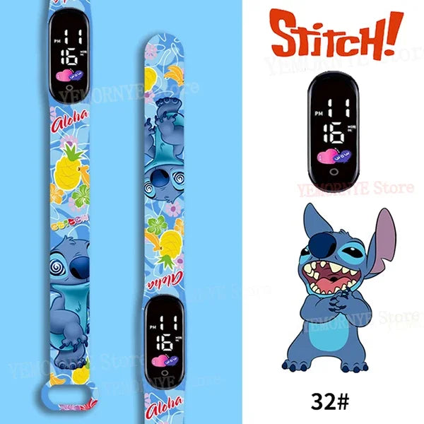 Disney Stitch Digital LED Watch – Kids Sports Watch