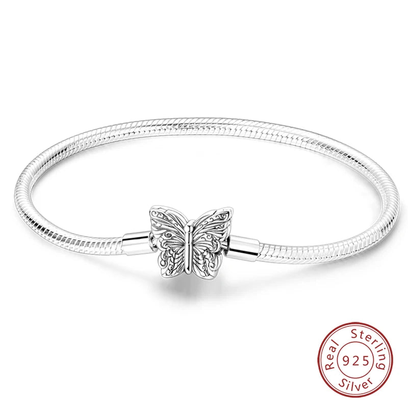 Silver Star Moon Clover Bracelet – DIY Charm Birthday Jewelry