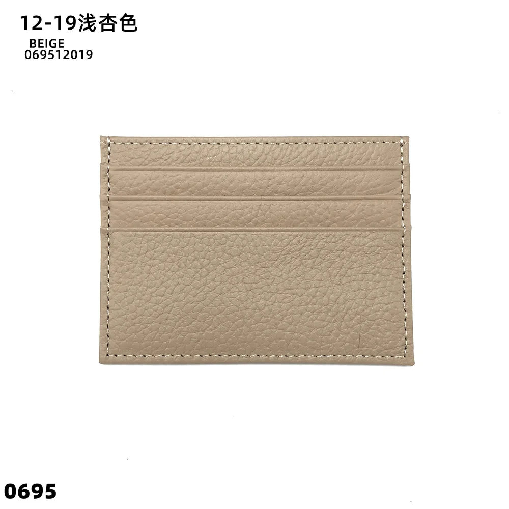 Custom Logo Leather Card Holder – Slim Wallet