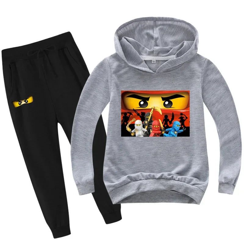 Kids Clothes Baby Boys 2-13 years Spring Autumn Children Clothing Sets Hoodies Pants 2 Pcs Set Tracksuit Anime Outwear Coat
