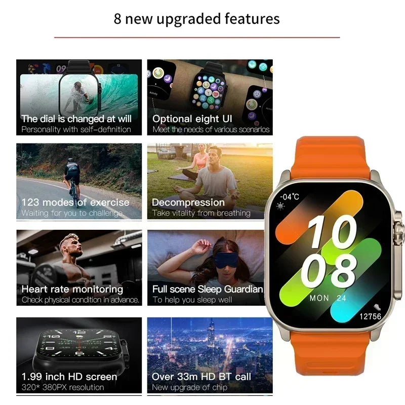 Watch 10 Ultra Smart Watch 49mm — NFC, GPS, Bluetooth Call & Wireless Charging