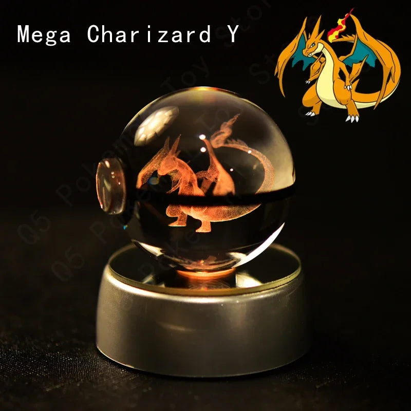 Pokemon Crystal Ball LED Night Light – Anime Lamp