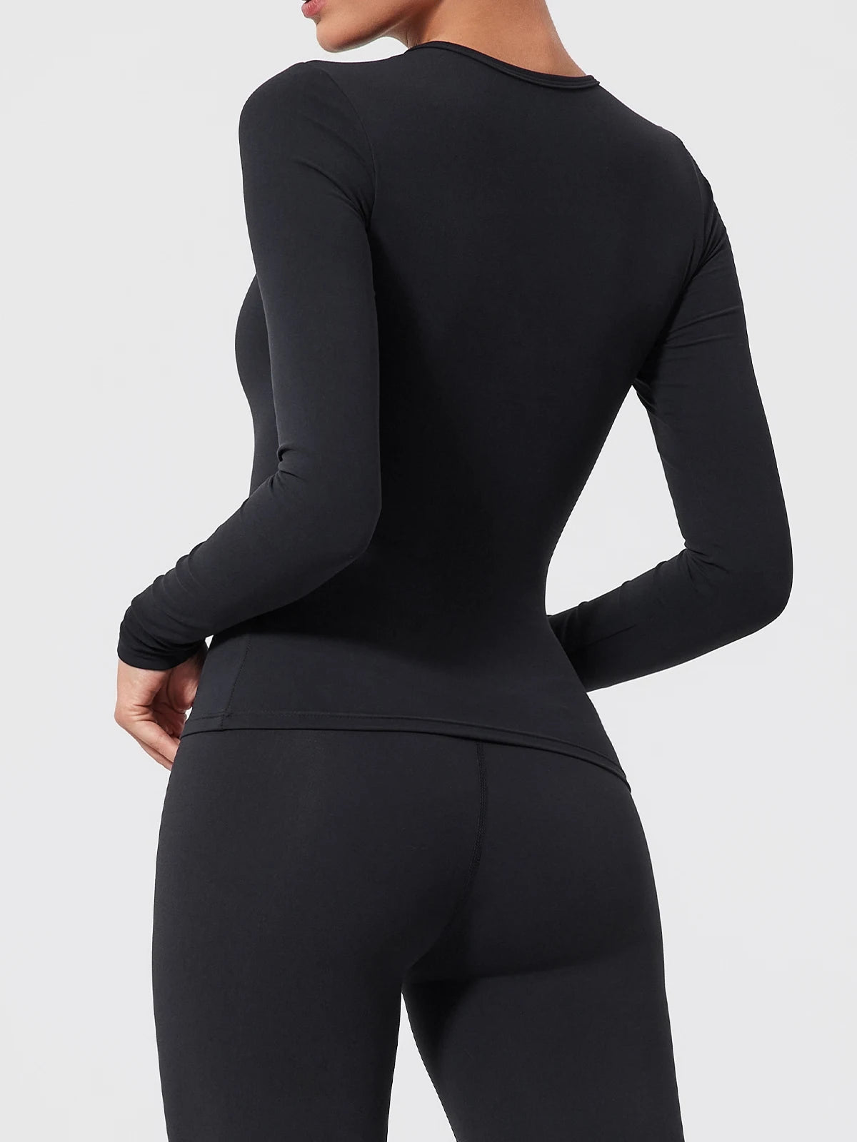 Women's Long Sleeve Athletic Shirt - Quick-Dry Workout Top for Yoga, Gym & Running