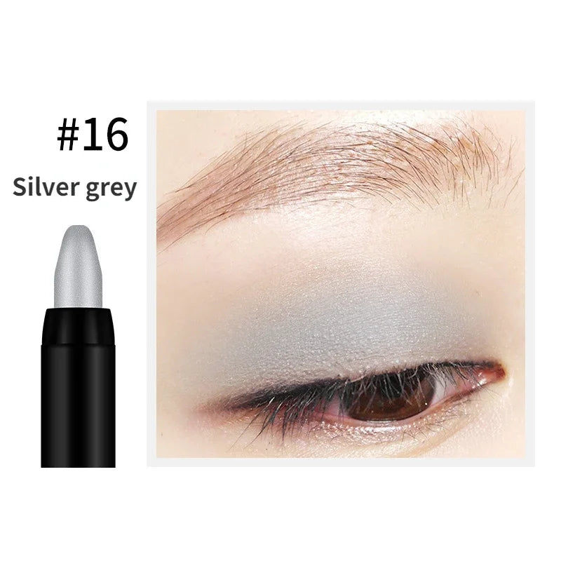 Bling Eye Shadow Pen - 16 Colors Glitter Eyeshadow Stick, Pearlescent Shimmer Pencil