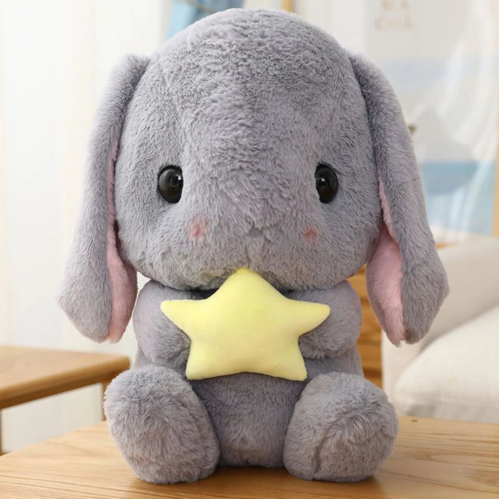 22CM Kawaii Long Ear Bunny Plush Toy Cute Soft Princess Wind Bunny Doll For Friends Birthday Christmas Gift