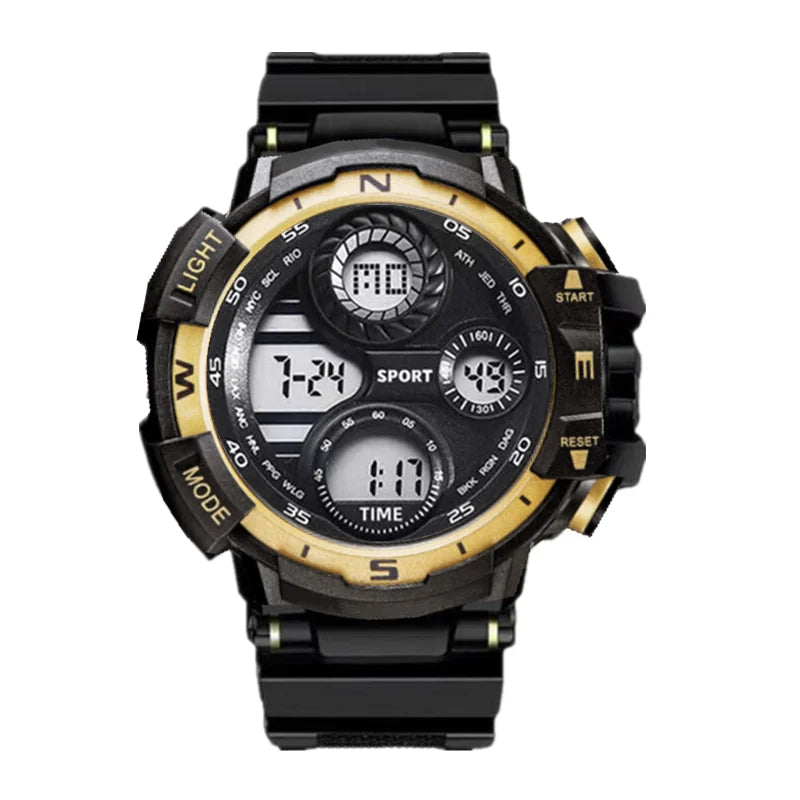 Men's Digital Sports Watch - LED Night Light Electronic Watch for Students & Teens