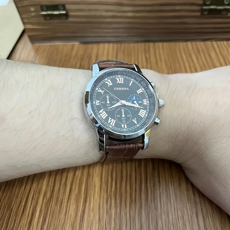 Men's Business Quartz Watch - Luxury Waterproof Luminous Wristwatch