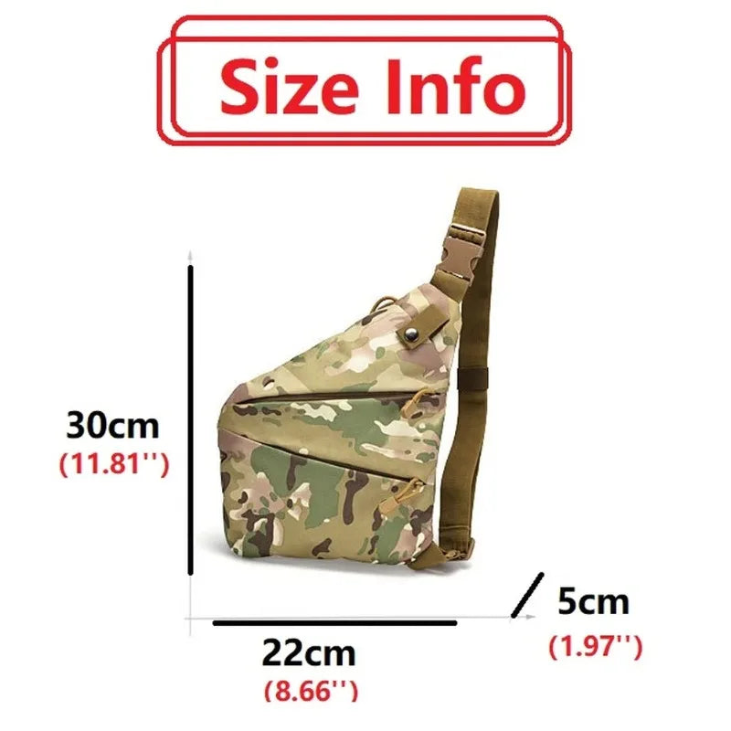 Camouflage Tactical Chest Bag – Waterproof Crossbody for Men