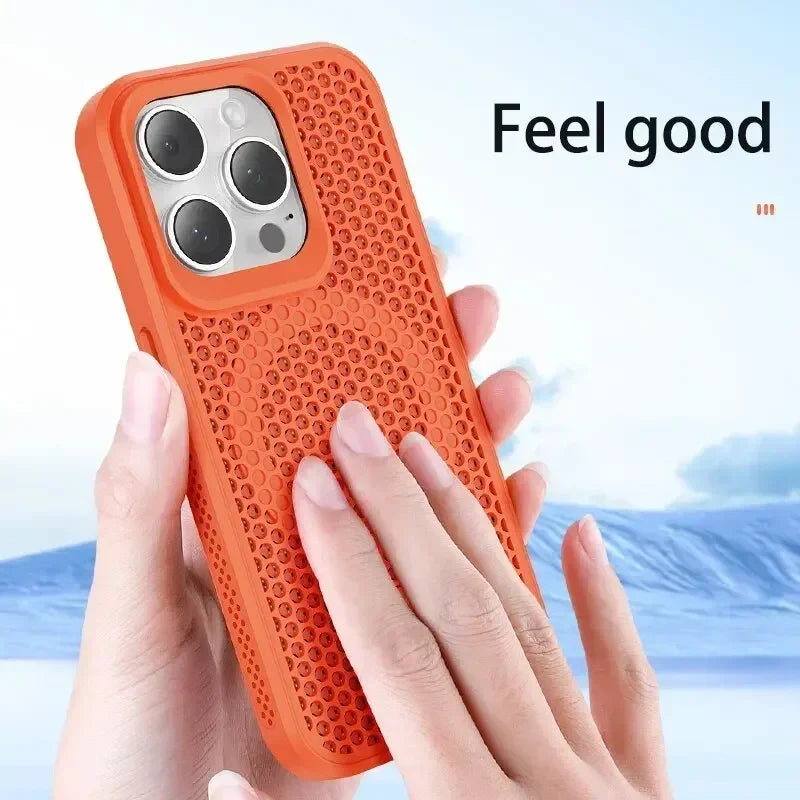 Cooling iPhone Case – Heat Dissipation Breathable Hard Cover with MagSafe for iPhone 17, 16, 15, 14, 13, 12, 11