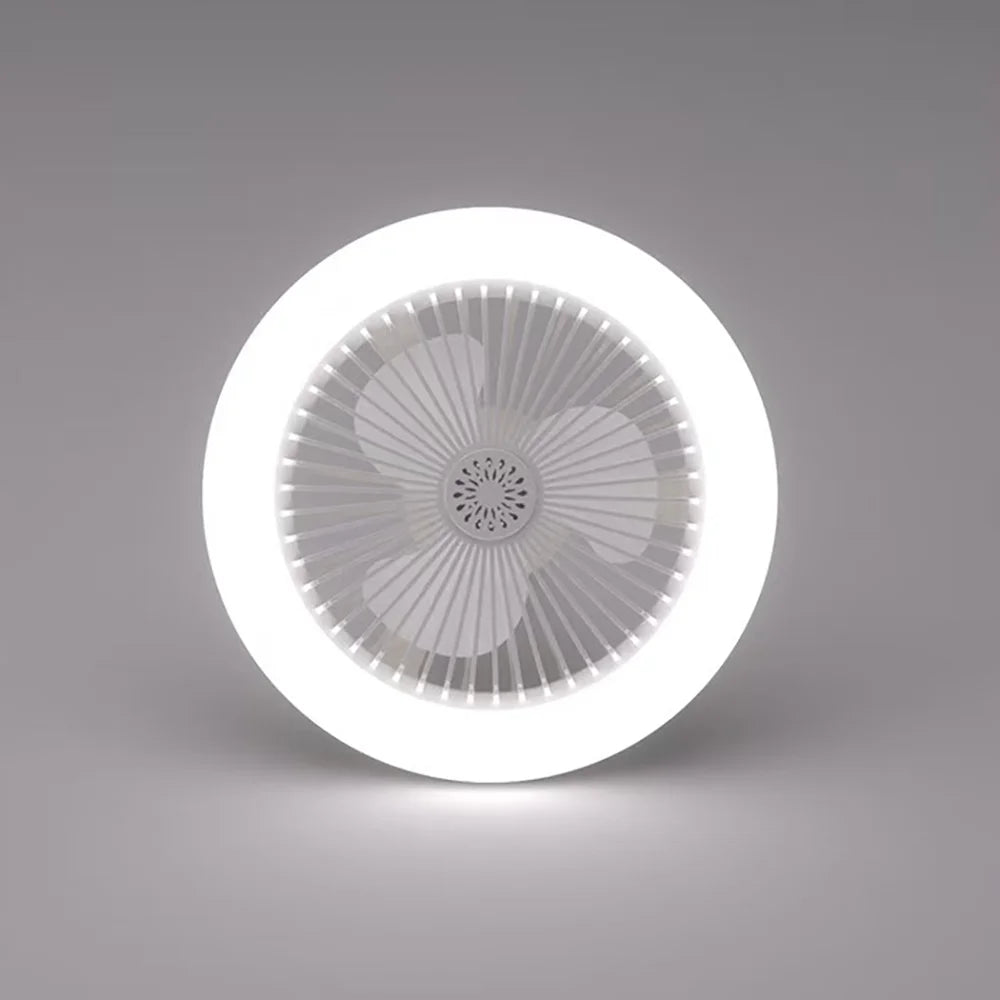 3-in-1 Rotatable Ceiling Fan with Remote Control - E27 LED Light Converter Base for Bedroom & Living Room