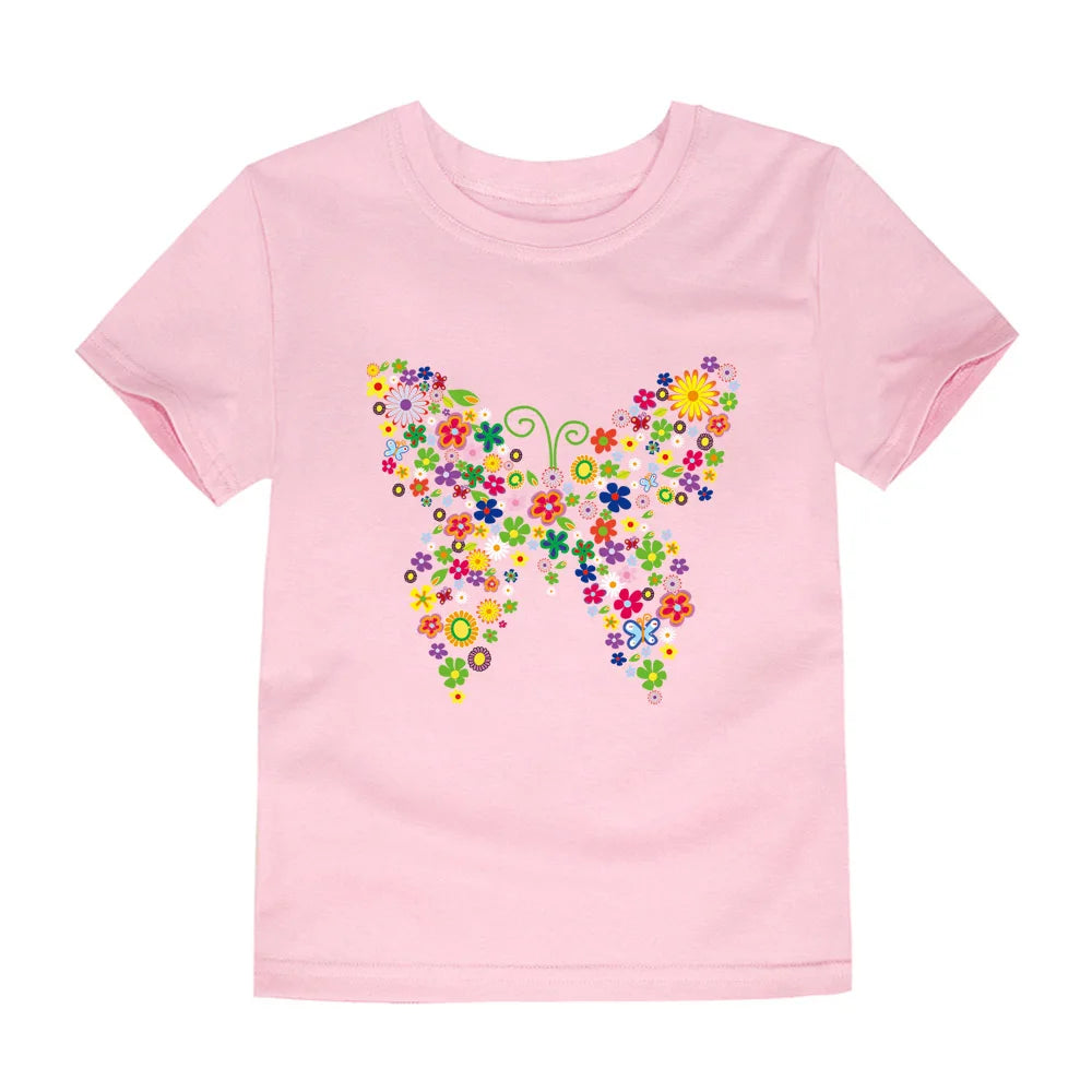 Toddler Girl Cotton T-Shirt Floral Print Tee