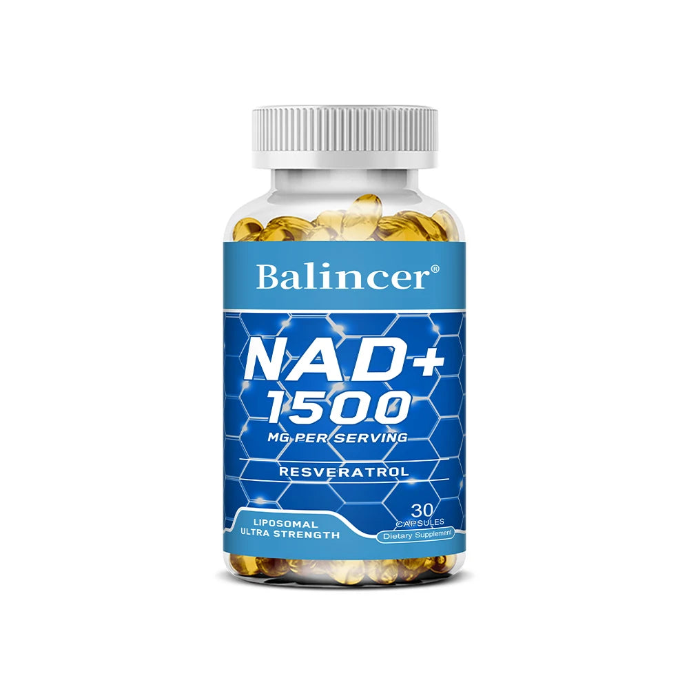 NAD+Supplements,with Resveratrol,Natural Energy Supplement,Support Cell Health,Anti-aging,Enhance Immunity-120 Capsules