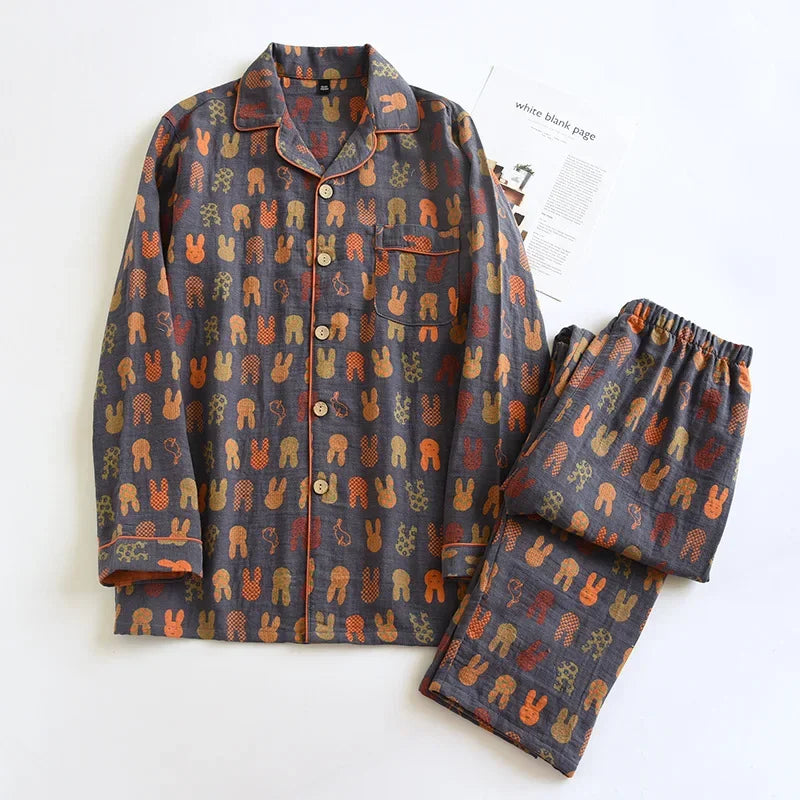 Couple Pajama Set 2026 – Cotton Long Sleeve Pants