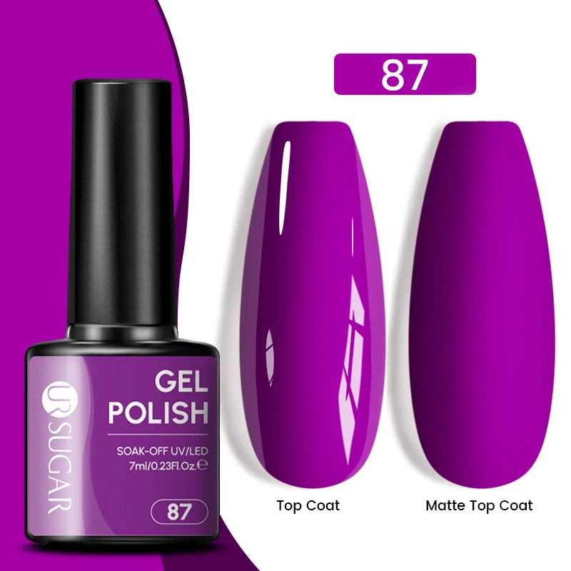 Glitter Gel Nail Polish – Semi-Permanent UV LED Gel with Sparkling Shimmer Finish