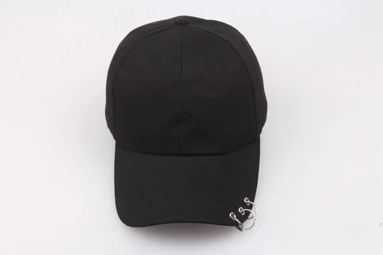 Ring Circle Baseball Cap - Korean K-Pop Style Snapback Dad Hat for Men & Women