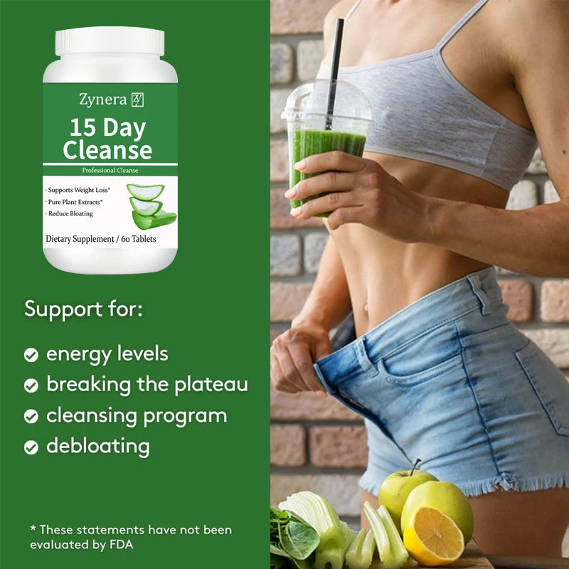 Aloe Vera Detox & Slimming Capsules - Powerful Fat Burner for Men & Women