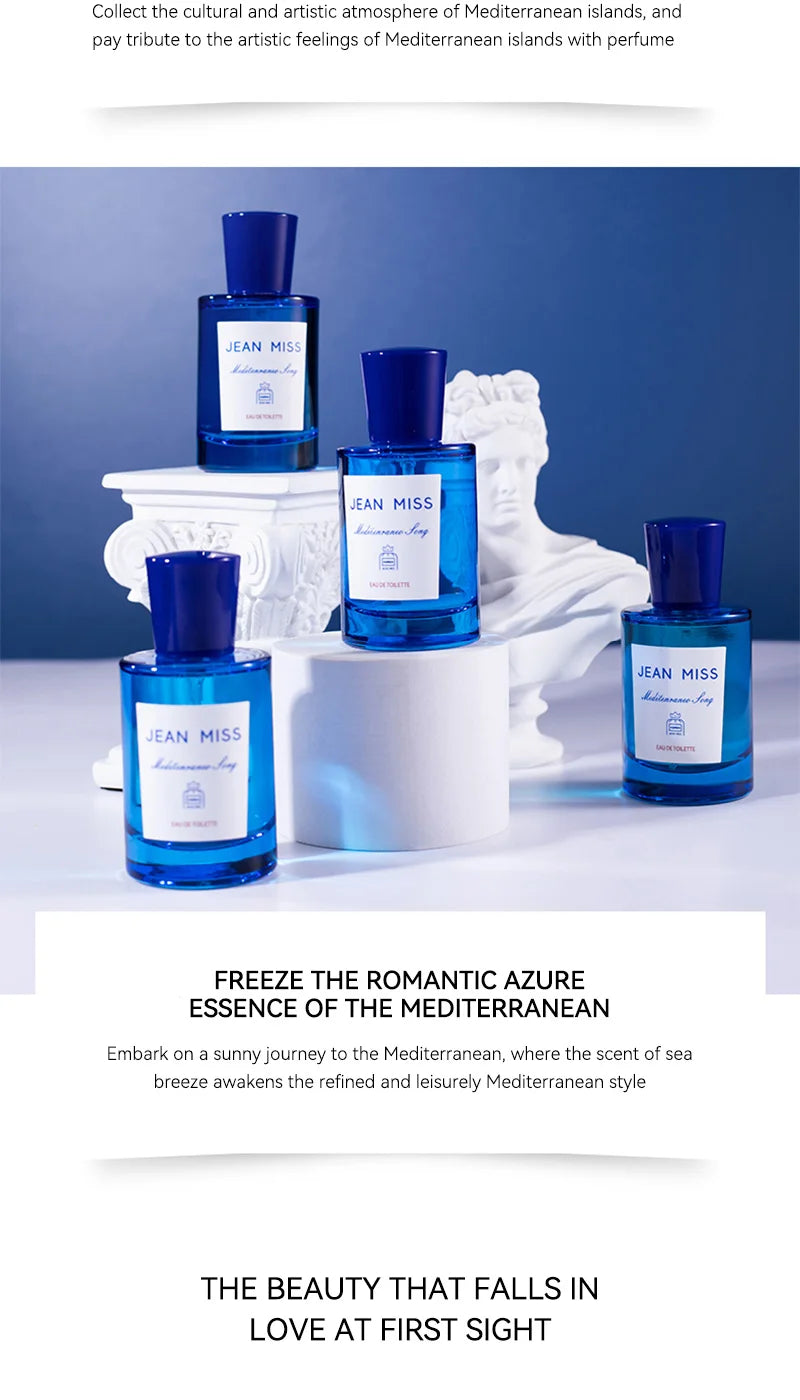 Blue Mediterranean Fruity Perfume - Fresh Unisex Fragrance (50ml)