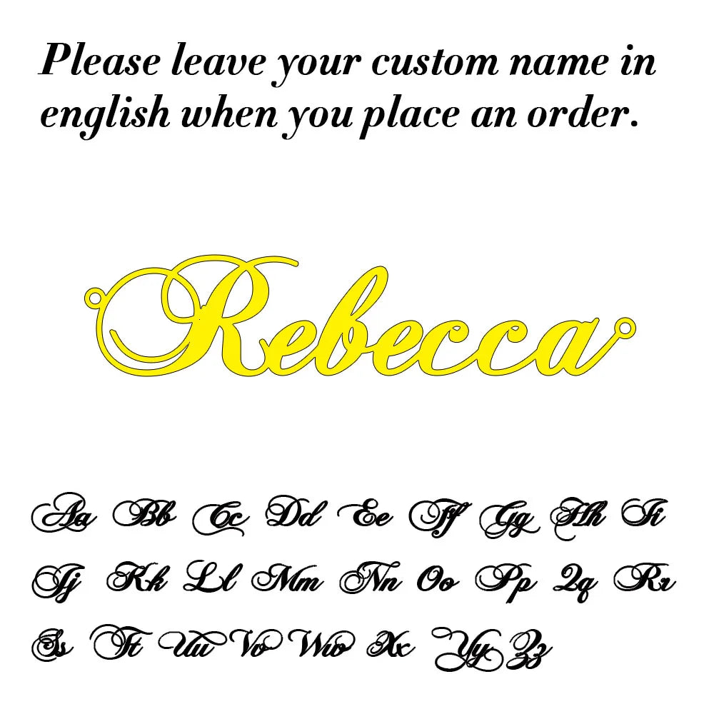 Custom Name Necklace – Personalized Cursive Pendant in Stainless Steel