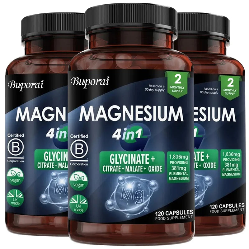 Magnesium 4-in-1 Complex - Sleep, Muscle Relaxation & Stress Relief Support
