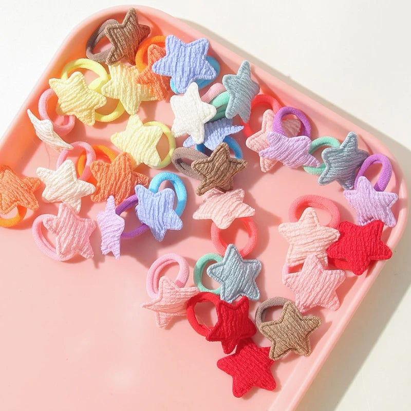 Kids Nylon Elastic Hair Bands – Small Hair Tie Scrunchie Set for Girls | Soft & Gentle