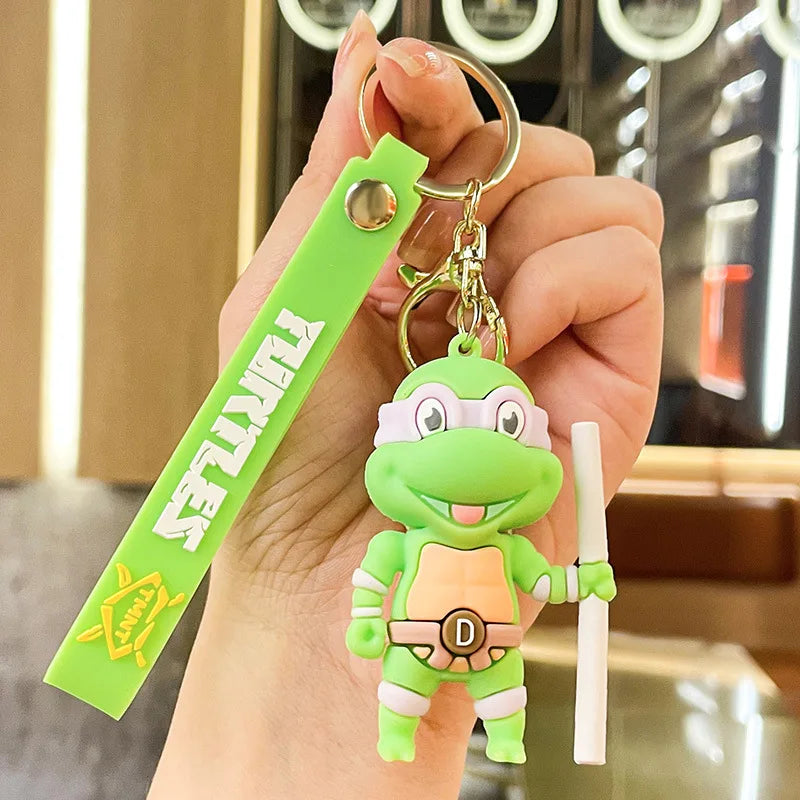 Teenage Mutant Ninja Turtles Keychain - TMNT Character Pendant for Bags & Keys