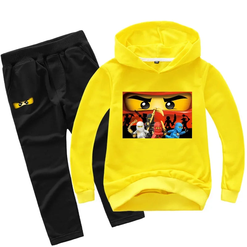 Kids Clothes Baby Boys 2-13 years Spring Autumn Children Clothing Sets Hoodies Pants 2 Pcs Set Tracksuit Anime Outwear Coat